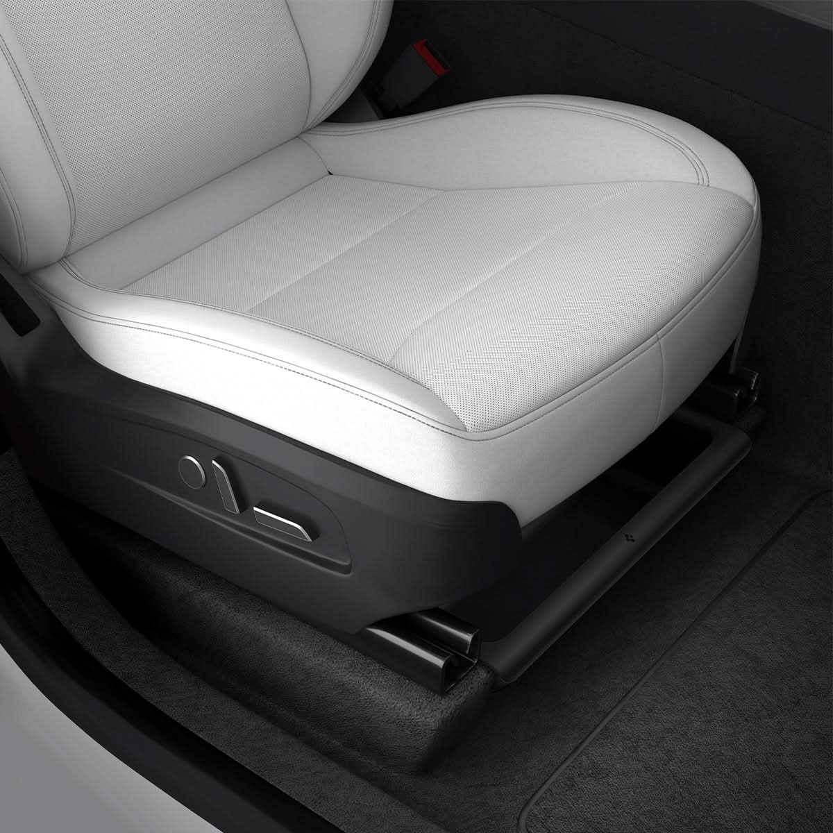 ACP10798 - Model Y Juniper (2025+) 2PK Underseat Organizer Box | TO222J showing installed inside of car