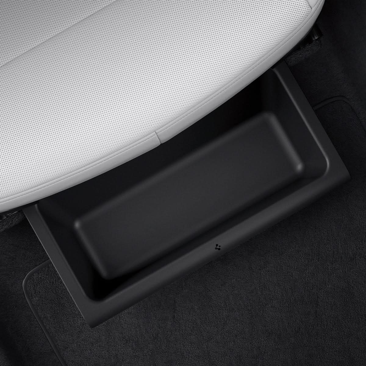 ACP10798 - Model Y Juniper (2025+) 2PK Underseat Organizer Box | TO222J showing the top side view inside of car