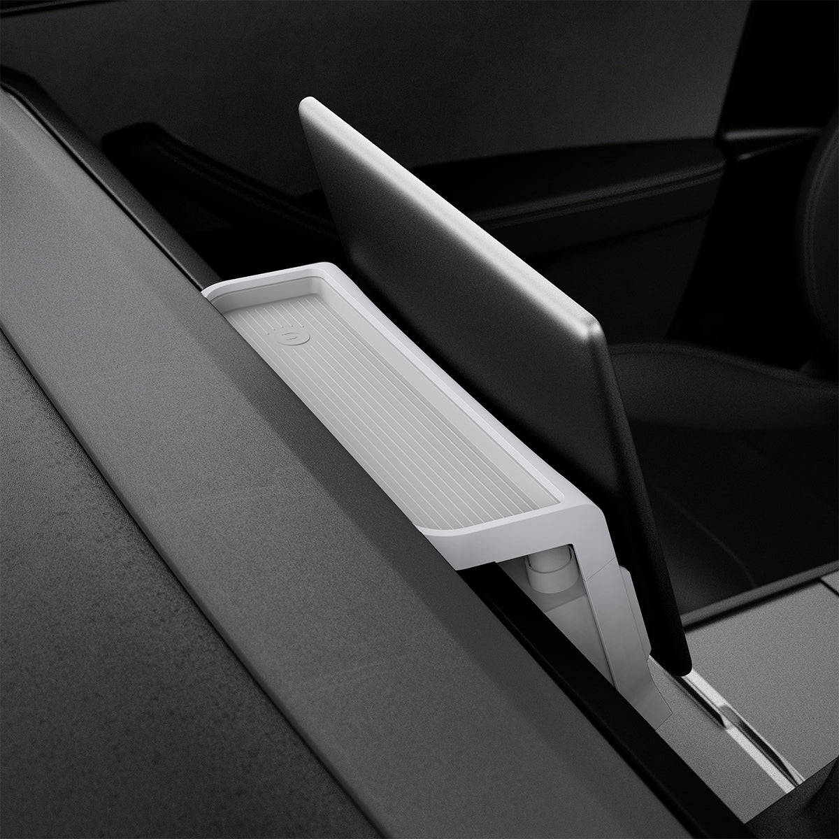 ACP11578 - Tesla Series - Under Screen Organizer | TO227H in White showing side and back