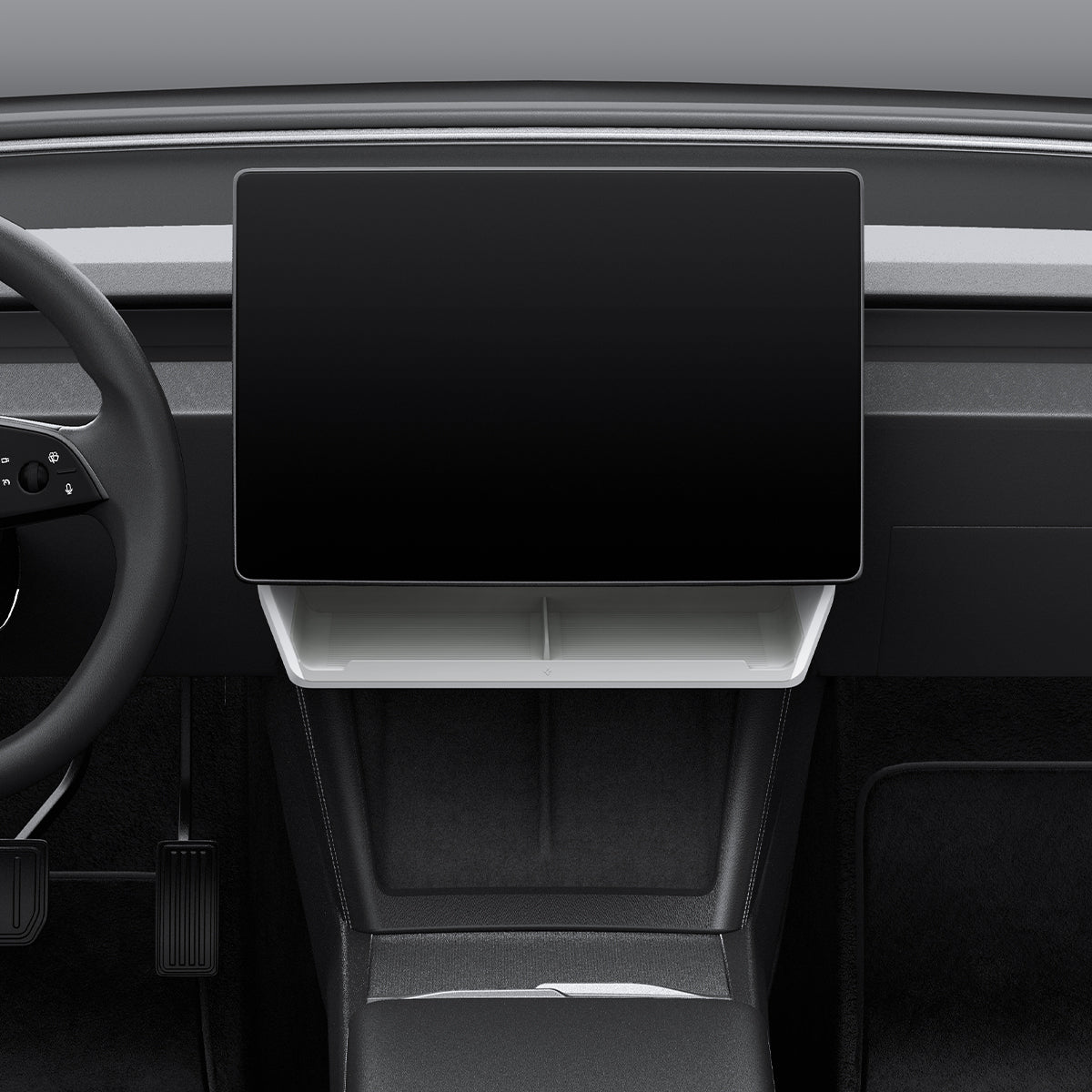 ACP11578 - Tesla Series - Under Screen Organizer | TO227H in White showing front