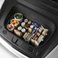 ACP10799 - Tesla Series Model Y Juniper (2025+) Frunk Divider | TO229J in Black showing food inside of the frunk