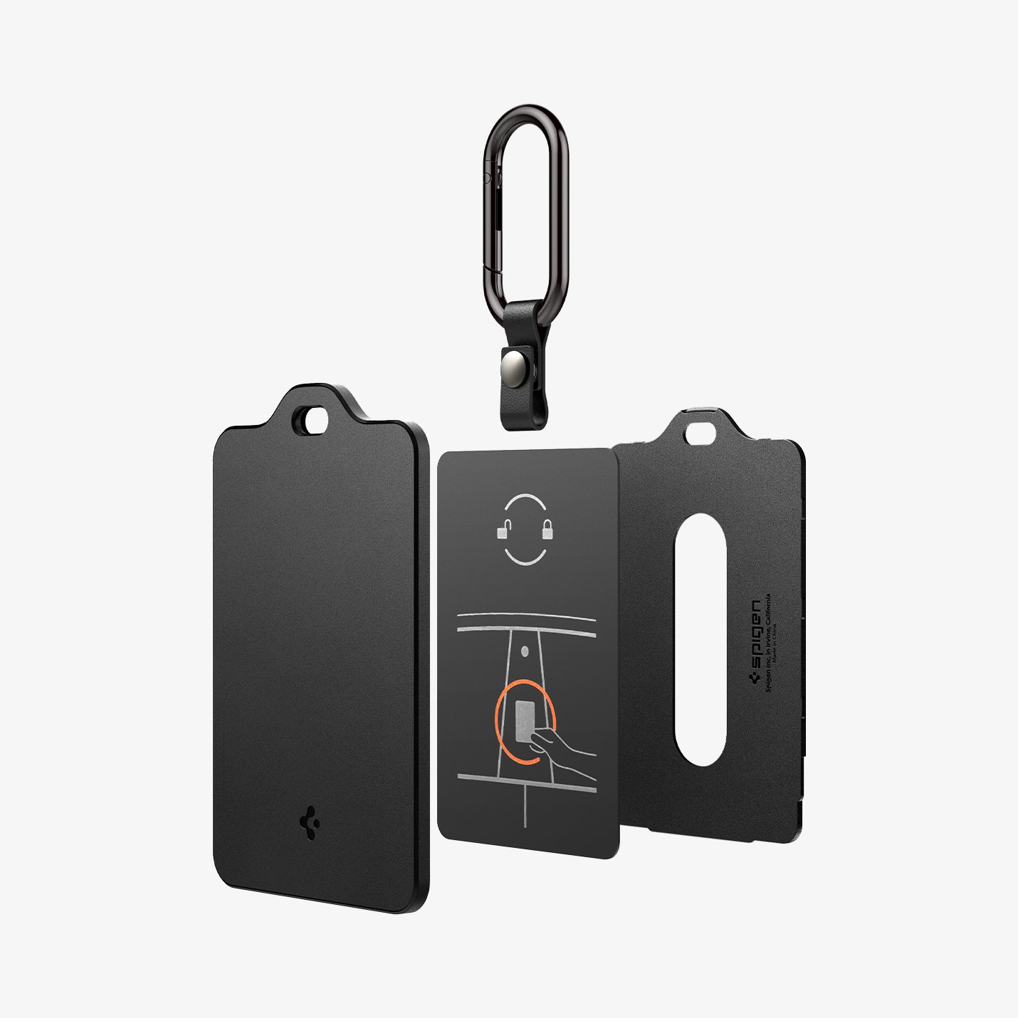 ACP11405 - Tesla Key Card Holder | TO243 2 Pack in Black & White showing the multiple layers of card holder