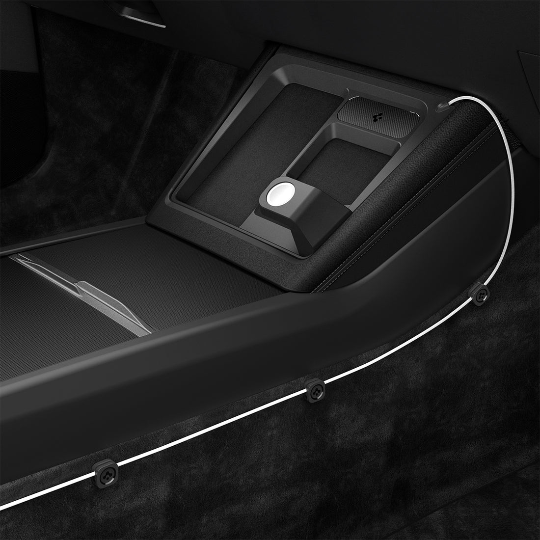ACP07501 - Tesla Model 3 Highland - 3 in 1 Charging Organizer TO272H in Black showing side of the product