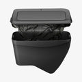 ACP11106 - Tesla Series - Car Trash Can | TO281J showing the trash can with the lid lifted, displaying the removable trash bag secured inside for easy replacement.