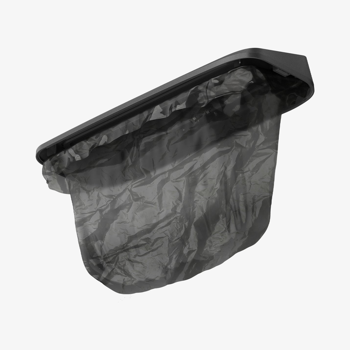 ACP11106 - Tesla Series - Car Trash Can | TO281J showing a slim black trash bin with a removable liner bag designed to hang neatly inside a vehicle interior.