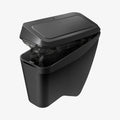ACP11106 - Tesla Series - Car Trash Can | TO281J showing the trash can with its lid slightly open, revealing the removable inner liner with a fitted trash bag.