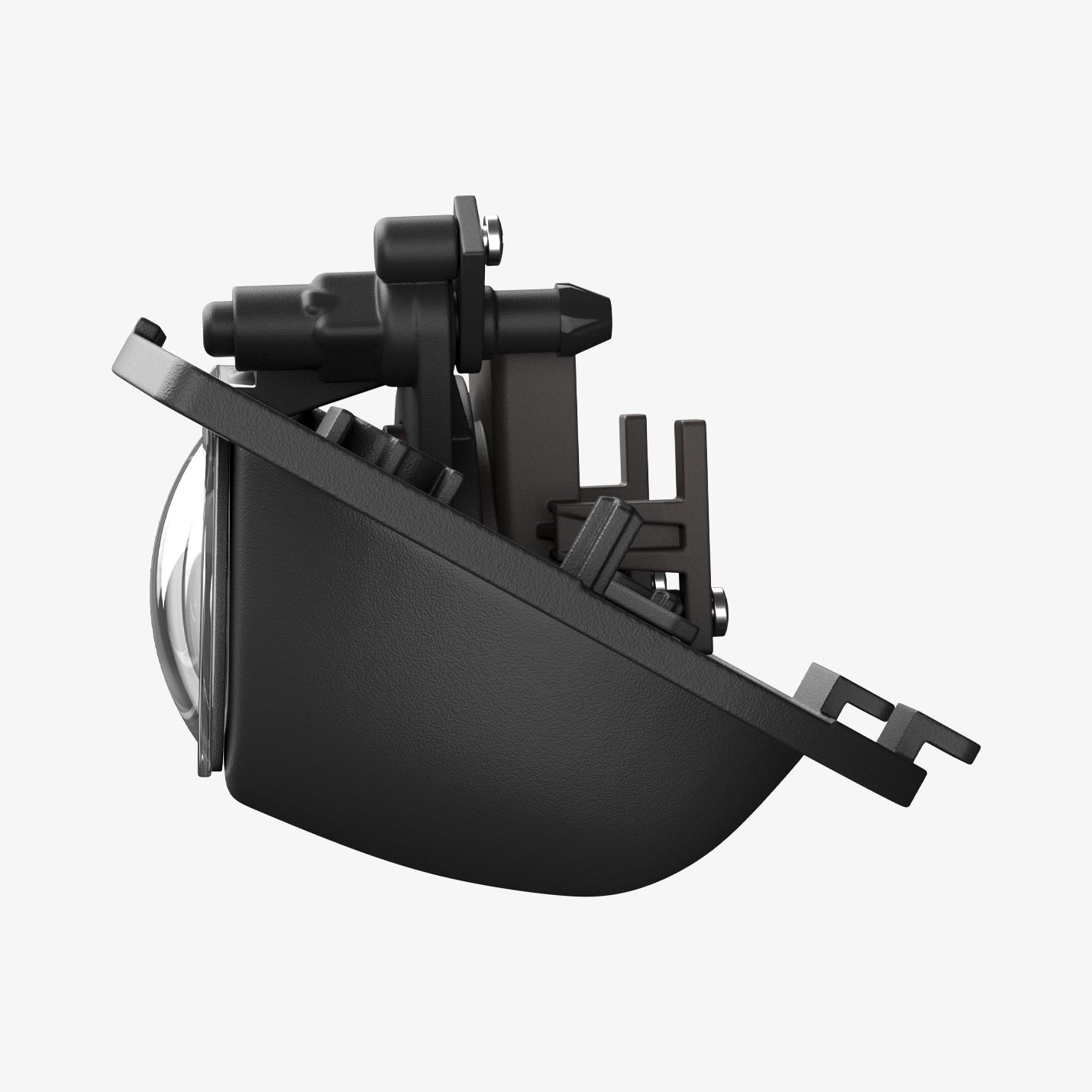 ACP11231 - Tesla Series - Front Camera Protector | TO331 showing a side view of the front bumper camera assembly with the protector installed over the lens.
