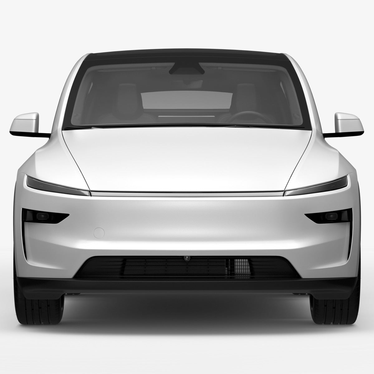 ACP11231 - Tesla Series - Front Camera Protector | TO331 showing a front-facing view of a Tesla vehicle highlighting the placement area of the front camera protector on the lower grille.