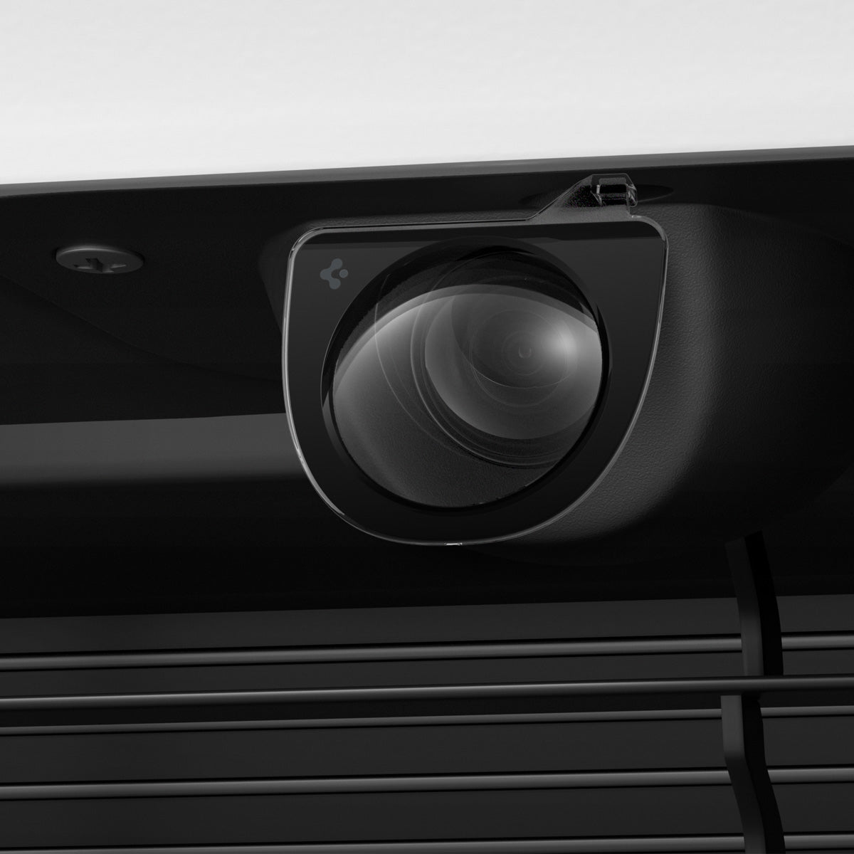ACP11231 - Tesla Series - Front Camera Protector | TO331 showing a close-up of the front camera with the protector installed over the lens on the lower grille.