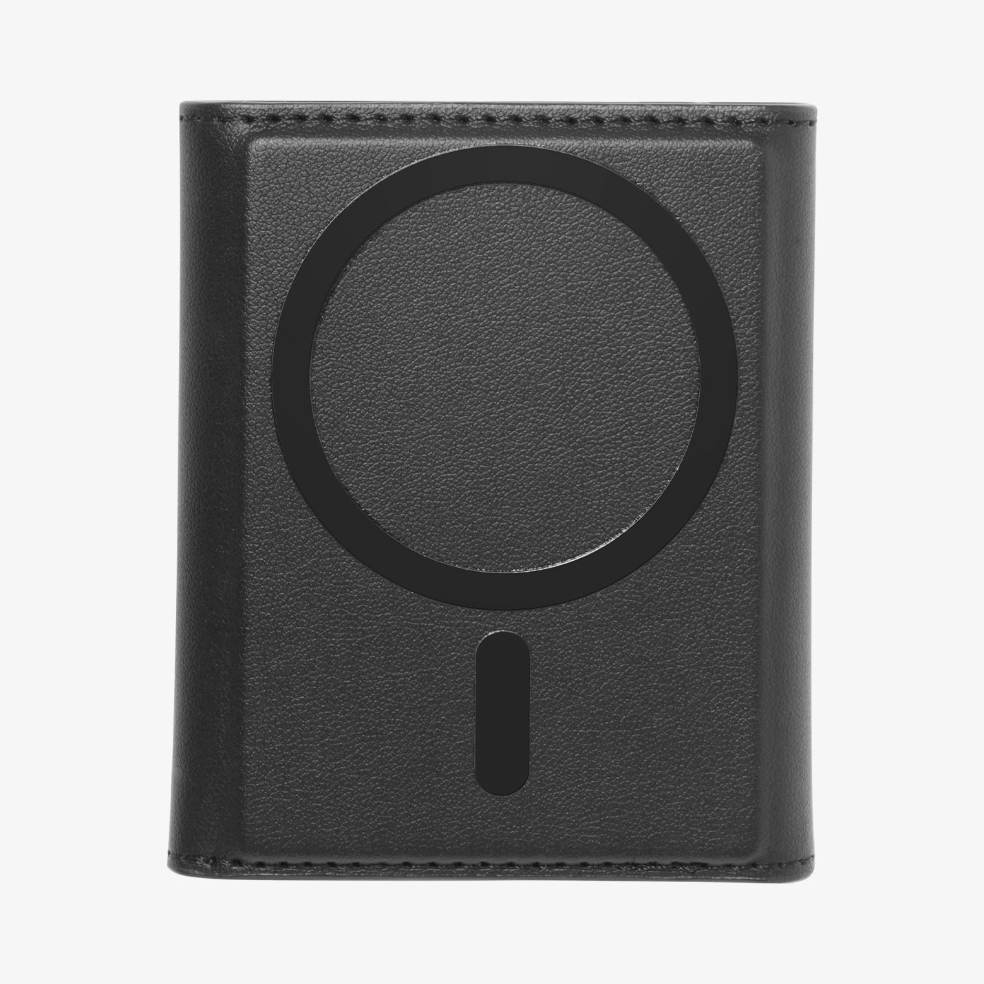 AFA09442 - MagSafe Card Holder Valentinus Pro | 3 Cards in Black showing the back with magfit ring