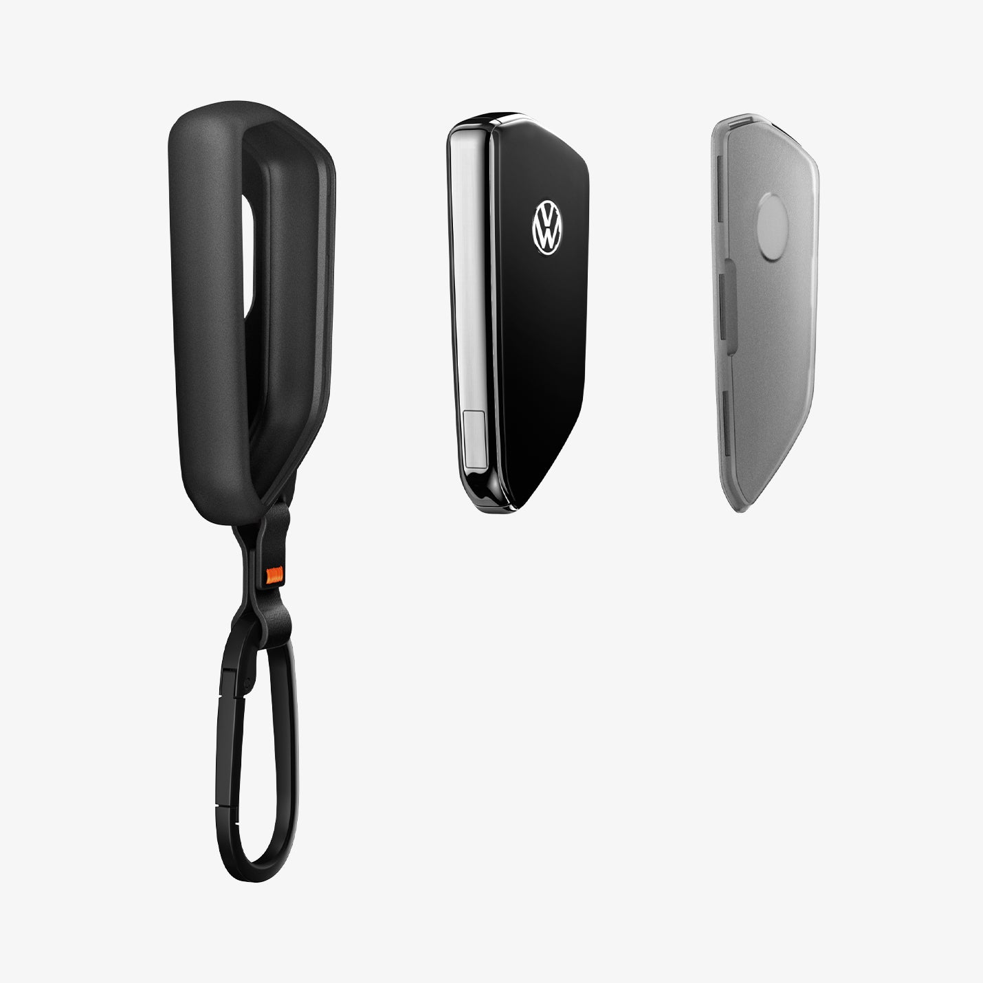 ACS10426 - Volkswagen Key Fob Cover | VK100 in Matte Black showing the detached parts. 