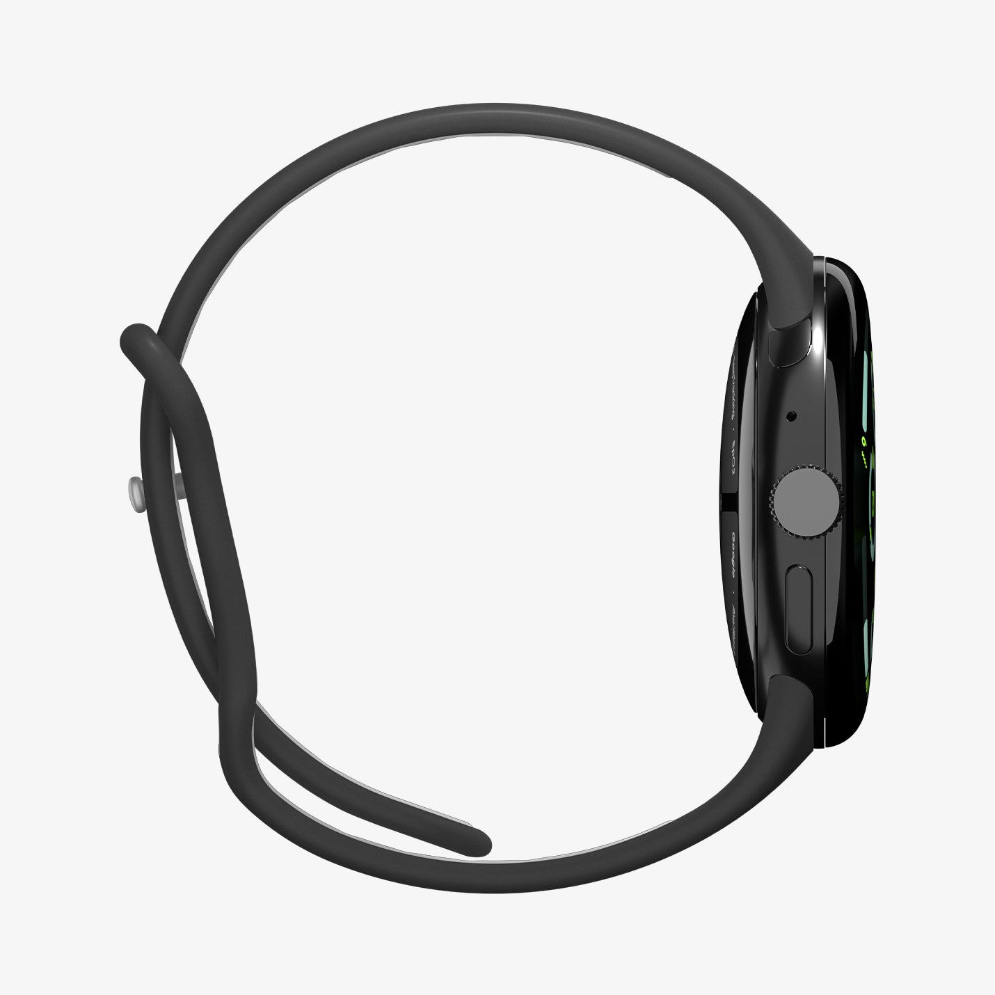 AMP09486 - Pixel Watch 4 (41mm) Nano Pop in Black Sesame showing the side