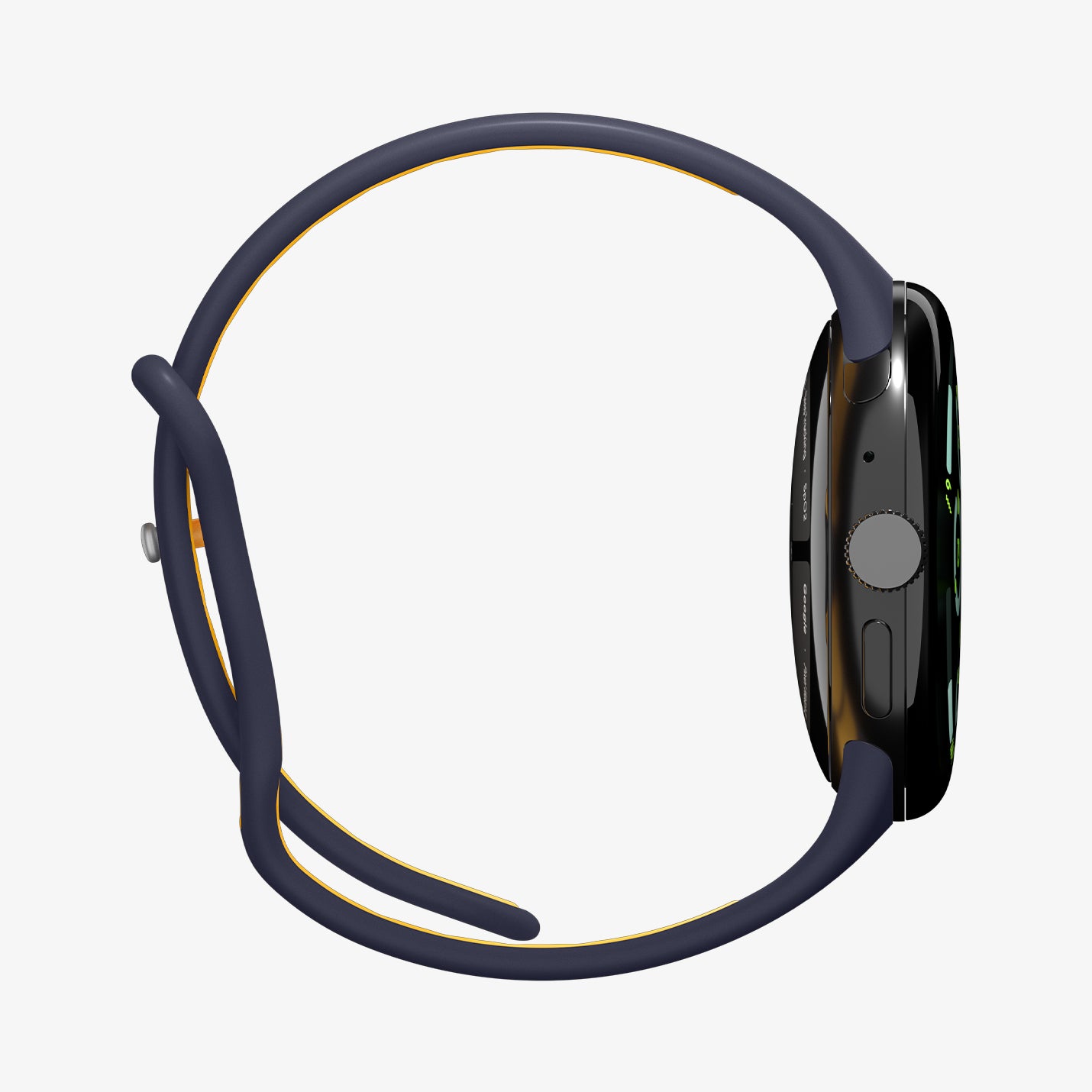 AMP09485 - Pixel Watch 4 (41mm) Nano Pop in Blueberry Navy showing the side