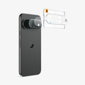 AGL11484 - Pixel 11 Pro  Optik EZ Fit Lens Protector lens protectors aligned with the camera lenses using the installation tray.