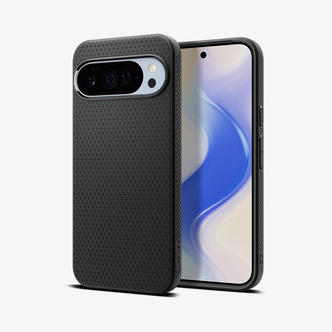 ACS09718 - Pixel 10 Pro XL Case Liquid Air (MagFit) in matte black showing the back