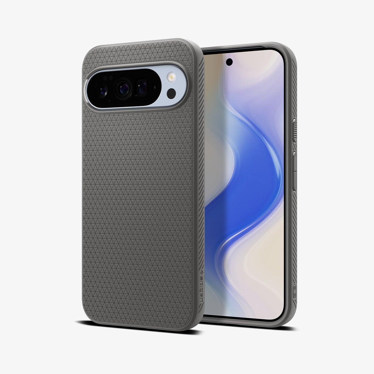 ACS09720 - Pixel 10 Pro XL Case Liquid Air (MagFit) in marble gray showing the back and front