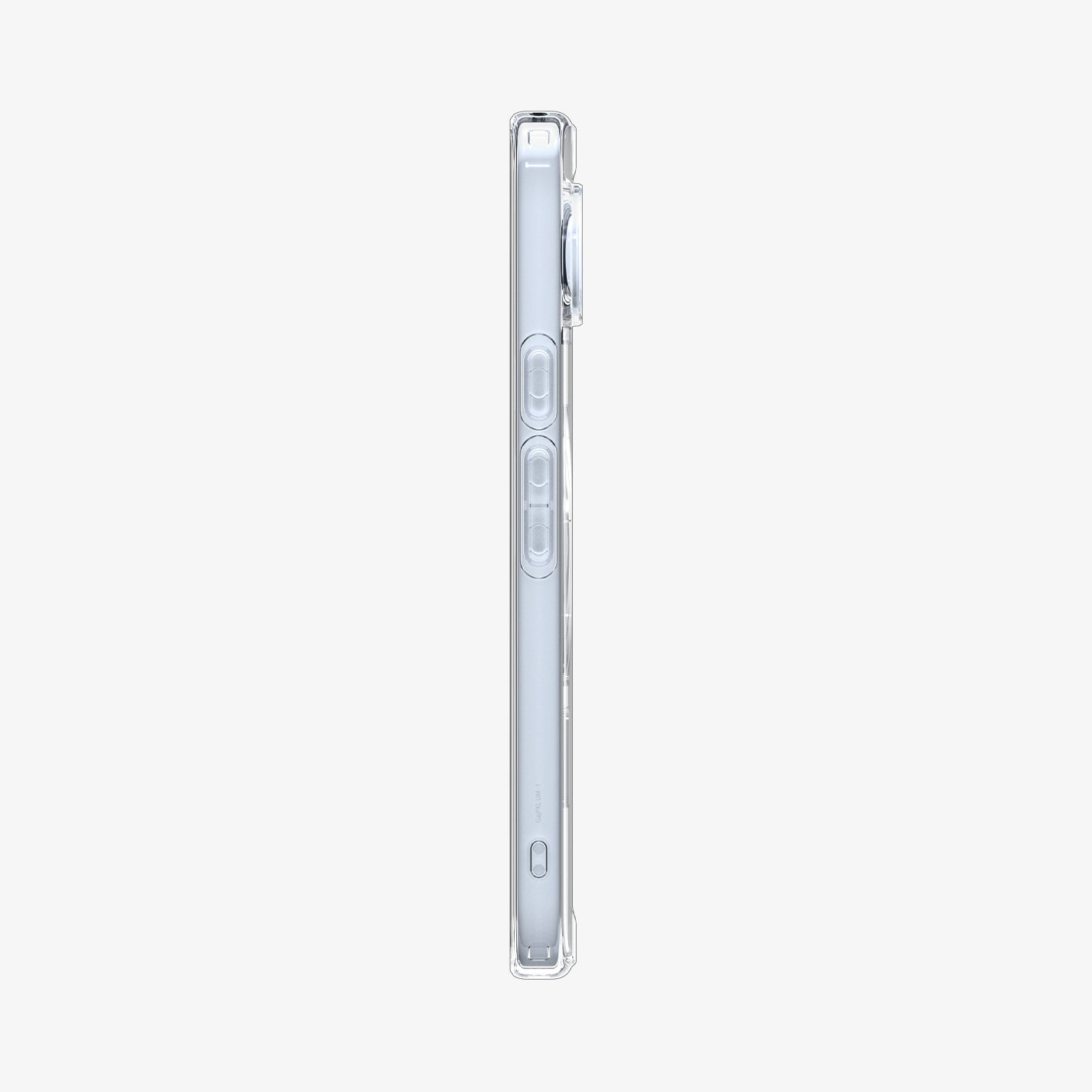 ACS09725 - Pixel 10 Pro XL Case Ultra Hybrid Metal Ring (MagFit) in crystal clear showing the side