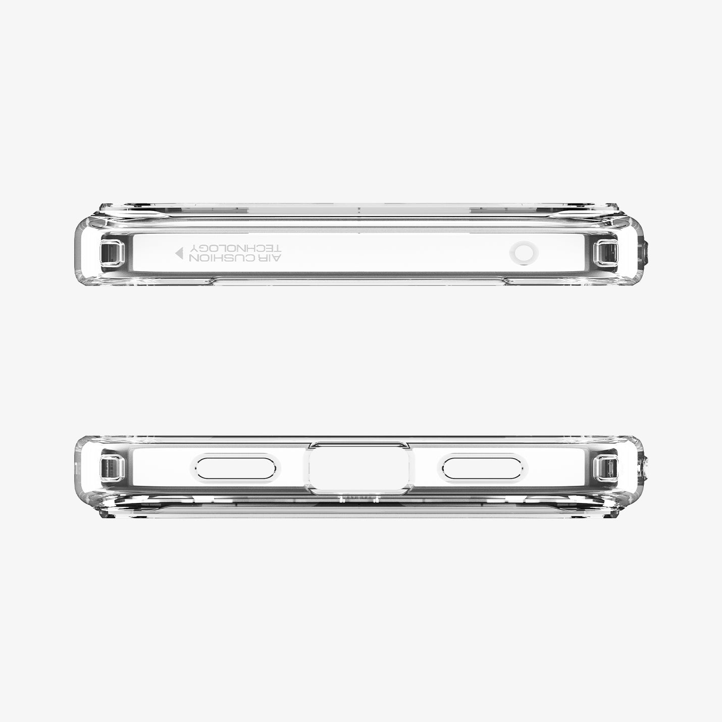 ACS09725 - Pixel 10 Pro XL Case Ultra Hybrid Metal Ring (MagFit) in crystal clear showing the top and bottom of case