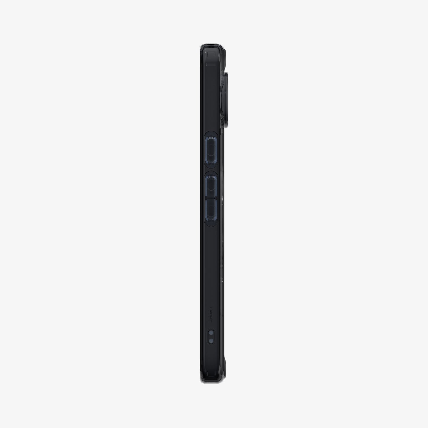 ACS09726 - Pixel 10 Pro XL Case Ultra Hybrid Metal Ring (MagFit) in frost black showing the side