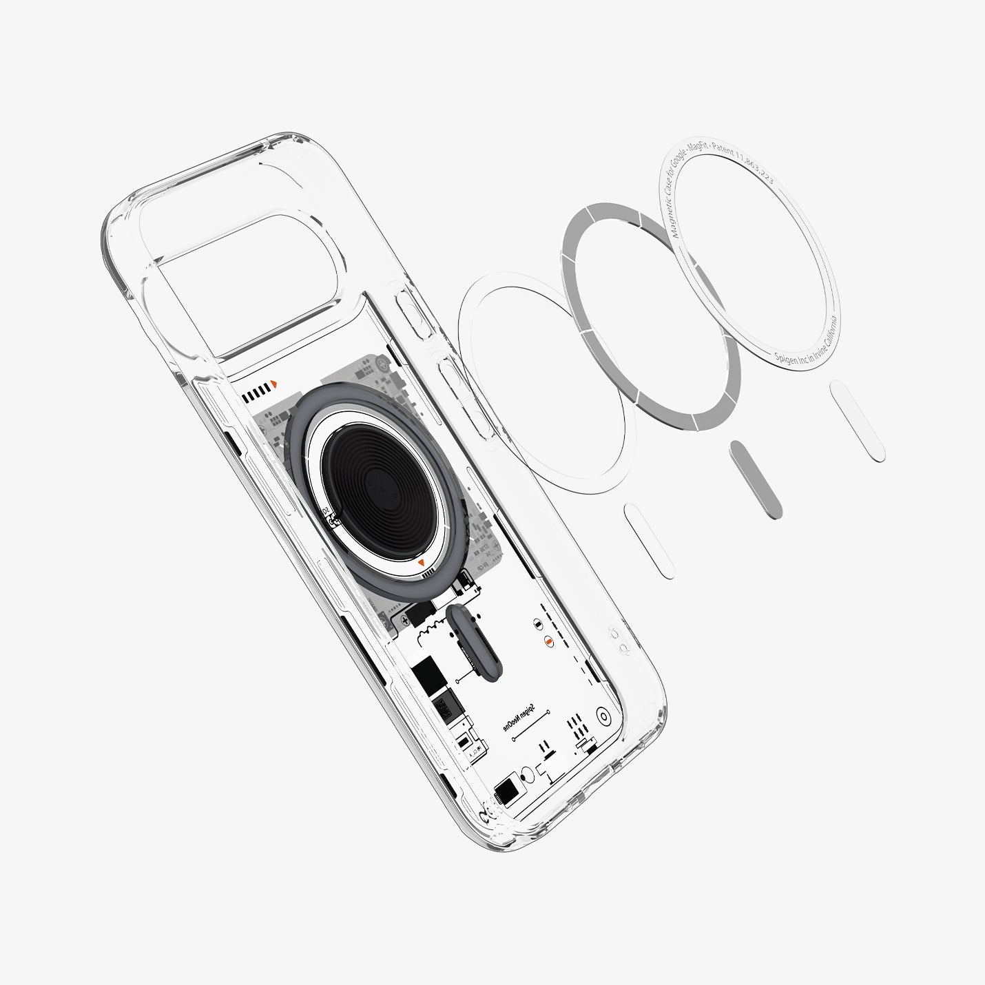 ACS09727 - Pixel 10 Pro XL Case Ultra Hybrid Neo One (MagFit) showing the magnet ring layers