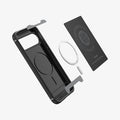 ACS09804 - Pixel 10 / 10 Pro Case Core Armor in black showing the inside magnet ring layers