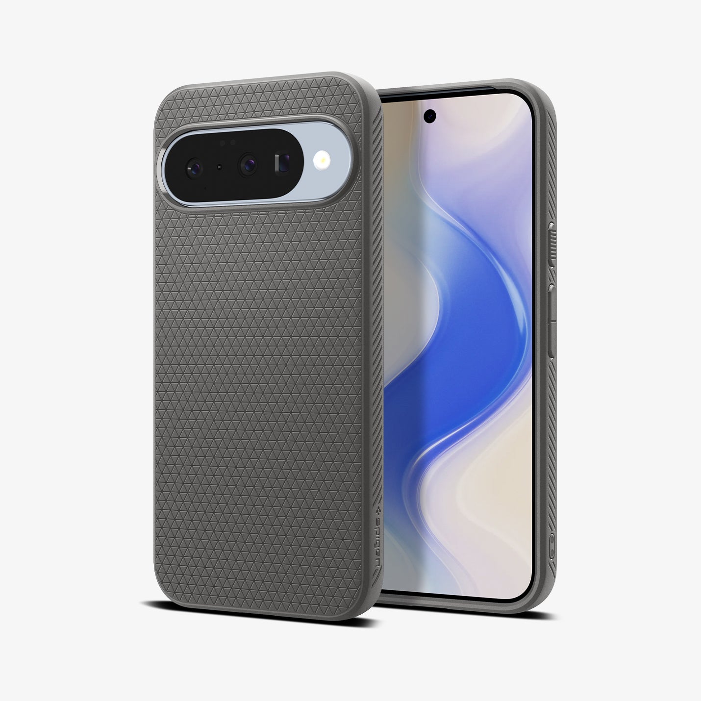 ACS09697 - Pixel 10 Pro Case Liquid Air (MagFit) in marble gray showing the back and front