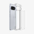 ACS09715 - Pixel 10 / Pixel 10 Pro Case Ultra Hybrid in crystal clear showing the back with case hovering away from device