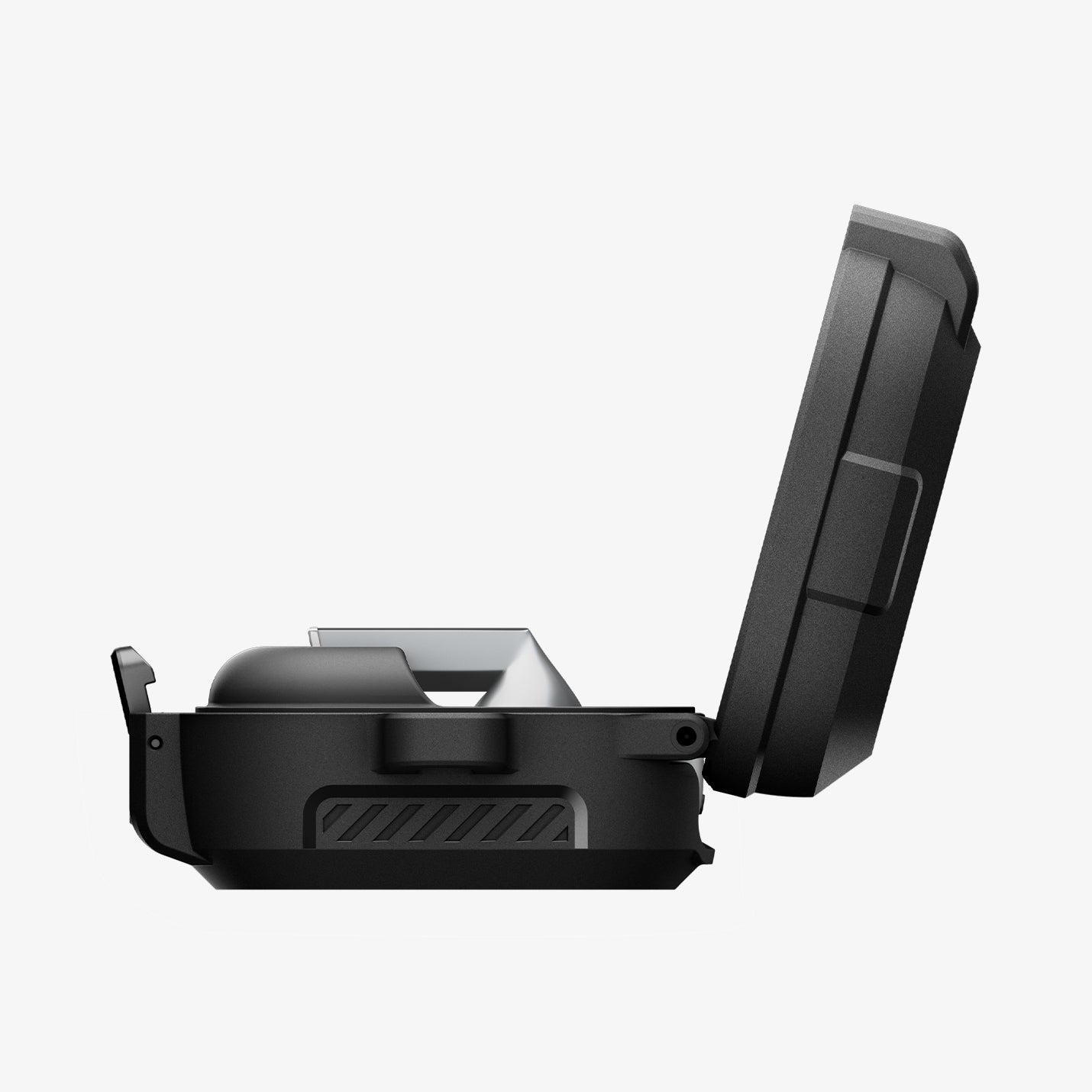 ACS11202 - Galaxy Buds 4 Series - Lock Fit in Matte Black showing the side