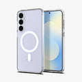 ACS10024 - Galaxy S25 FE Crystal Flex (MagFit) Case in crystal clear showing the back and front