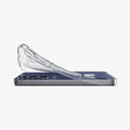 ACS10024 - Galaxy S25 FE Crystal Flex (MagFit) Case in crystal clear showing the side with case bending away from the device