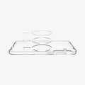 ACS10024 - Galaxy S25 FE Crystal Flex (MagFit) Case in crystal clear showing the side with magnet ring layers