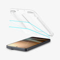 AGL11068 - Galaxy S26 Ultra GLAS.tR EZ Fit Pro showing the installation tray partially hovering above the screen protector and the device