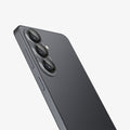 AGL11094 - Galaxy S26 Optik EZ Fit Lens Pro Protector showing the partial back and side of the device with installed lens protector