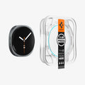 AGL09876 - Galaxy Watch 9 (44mm) GLAS.tR EZ Fit showing Galaxy Watch 9 (44mm) watch beside the EZ Fit applicator tray before glass installation