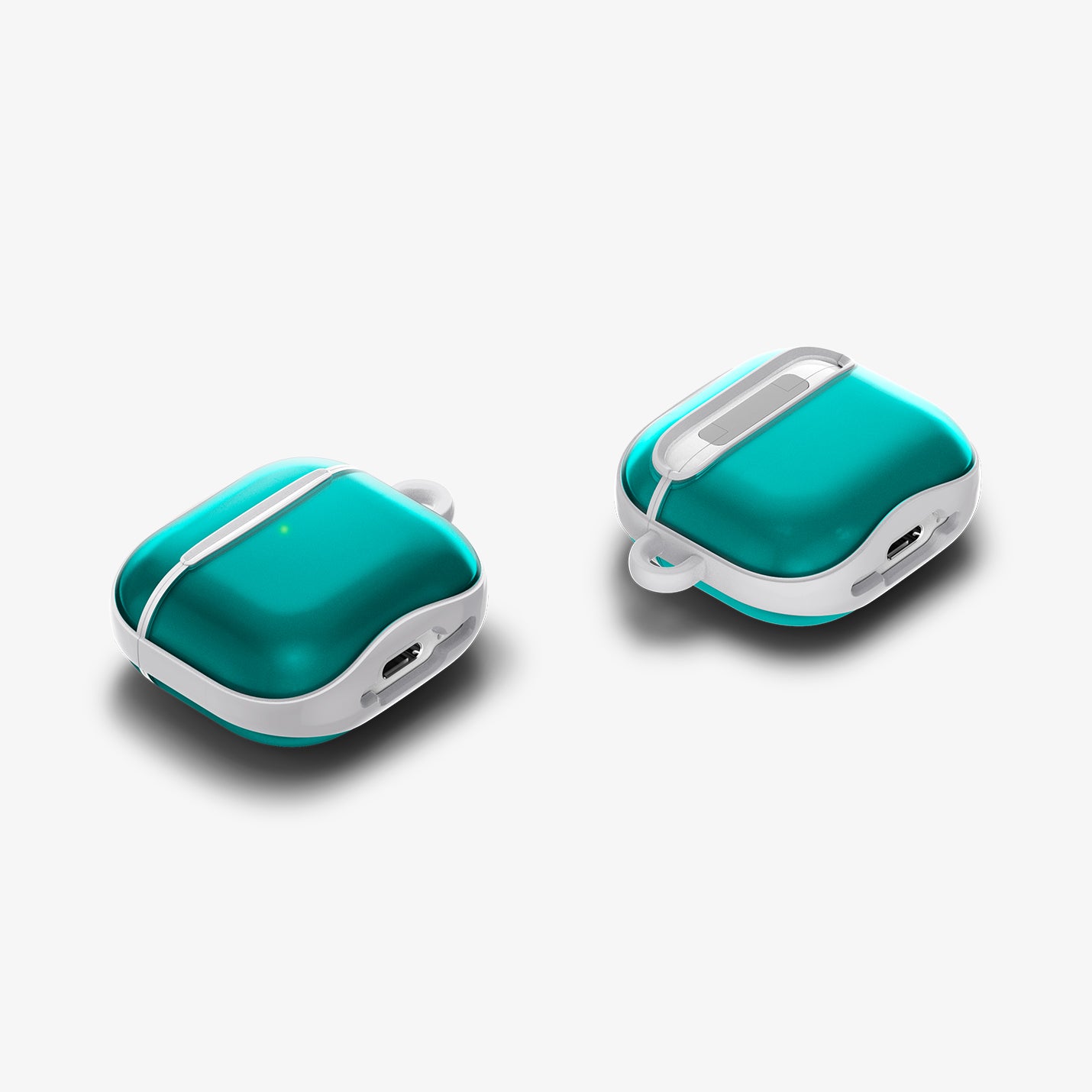 ACS08644 - AirPods 4 Pro / AirPods 4 Classic C1 in Bondi Blue showing the back, front, sides and bottom