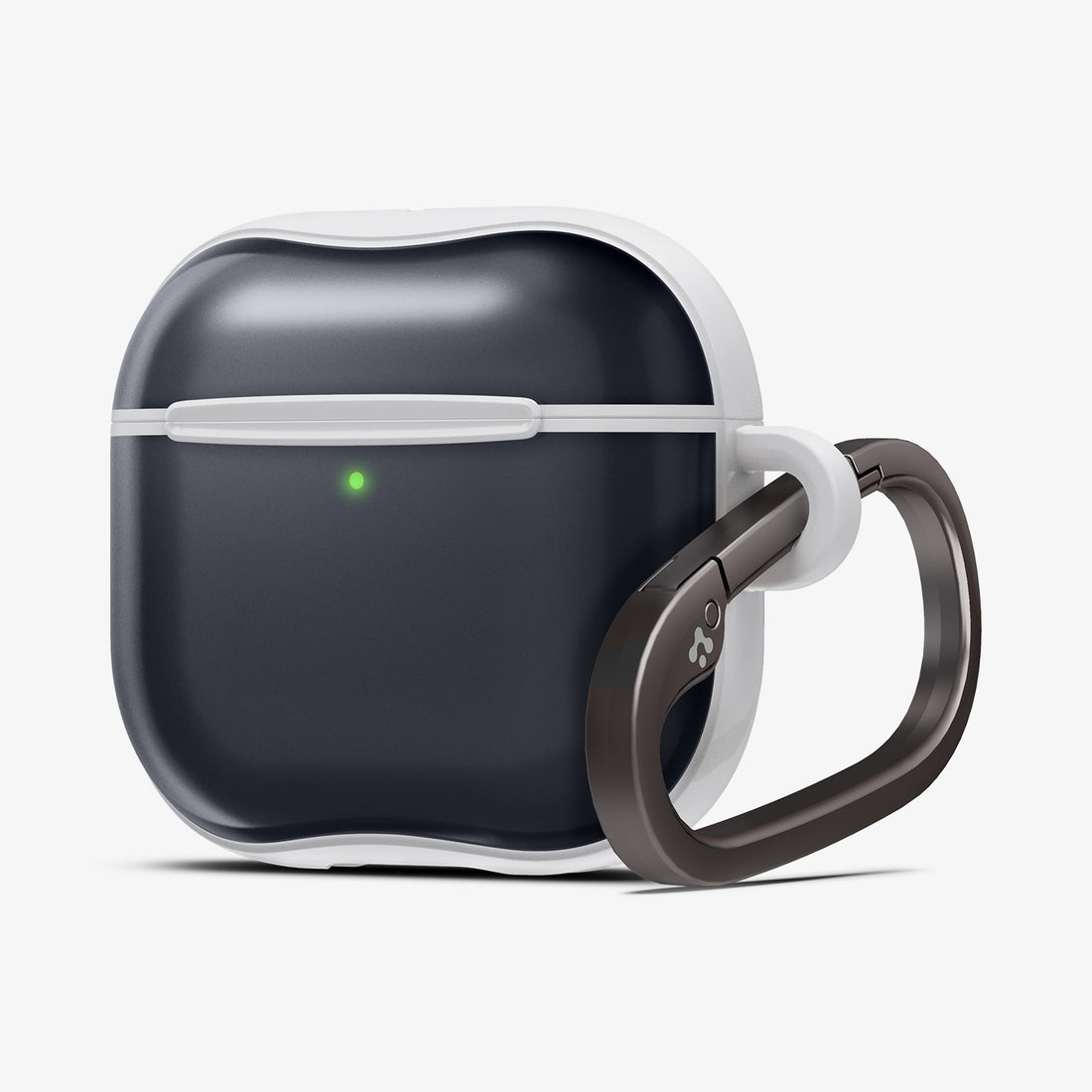 ACS08645 - AirPods 4 Pro / AirPods 4 Classic C1 in Graphite showing the front and partial side with carabiner