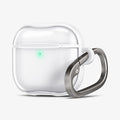 ACS08643 - AirPods 4 Pro / AirPods 4 Ultra Hybrid in Jet White showing the front and partial side with carabiner