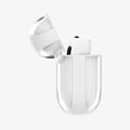 ACS08643 - AirPods 4 Pro / AirPods 4 Ultra Hybrid in Jet White showing the side, half open