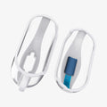 ACS08643 - AirPods 4 Pro / AirPods 4 Ultra Hybrid in Jet White showing the top and bottom