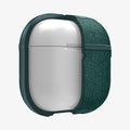 ACS08650 - AirPods 4 Pro / AirPods 4 Case Urban Fit in Midnight Green showing the front, half cut open