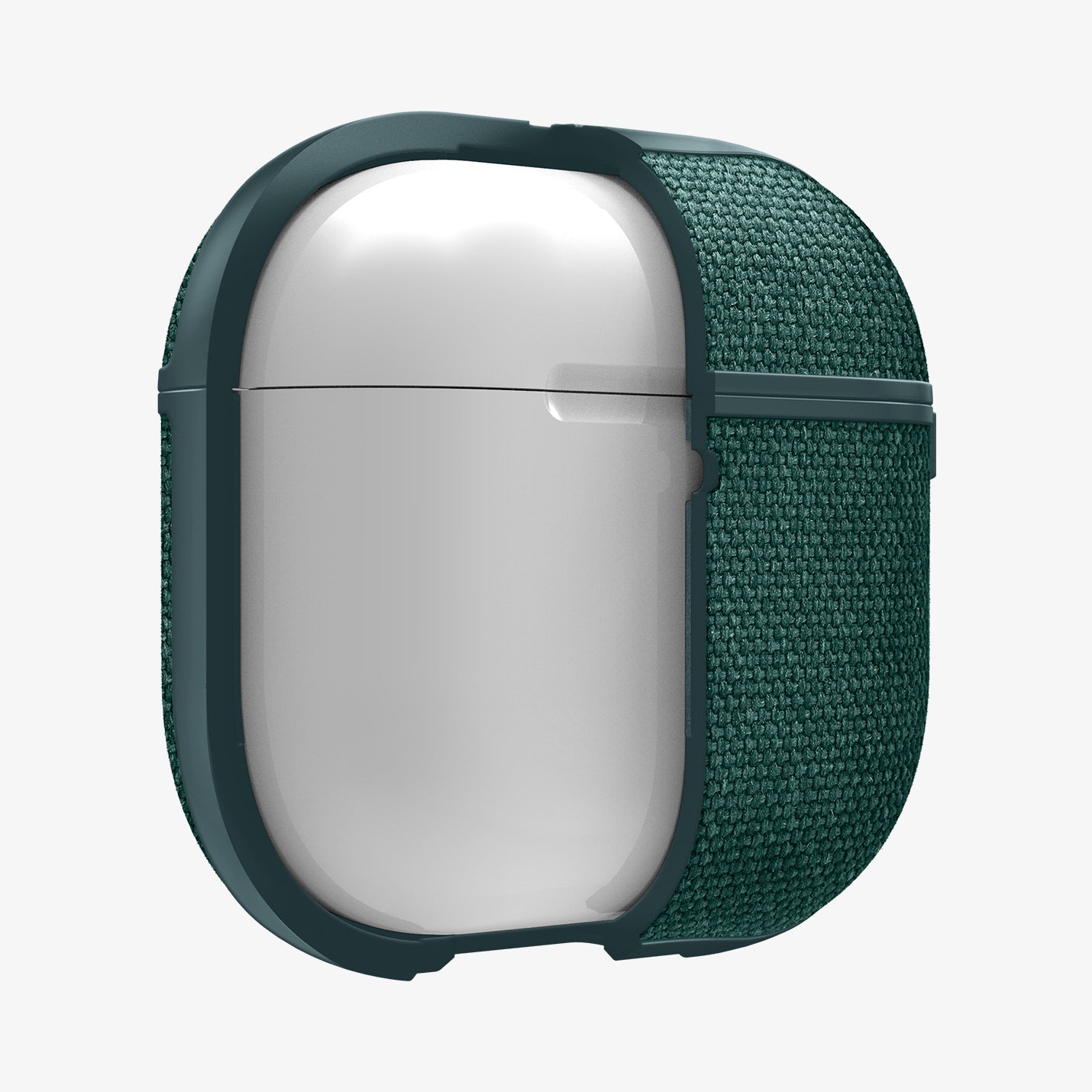 ACS08650 - AirPods 4 Pro / AirPods 4 Case Urban Fit in Midnight Green showing the front, half cut open
