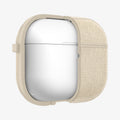 ACS10020 - AirPods Pro 3 Series Urban Fit in Dune Beige showing the front with case half cut open