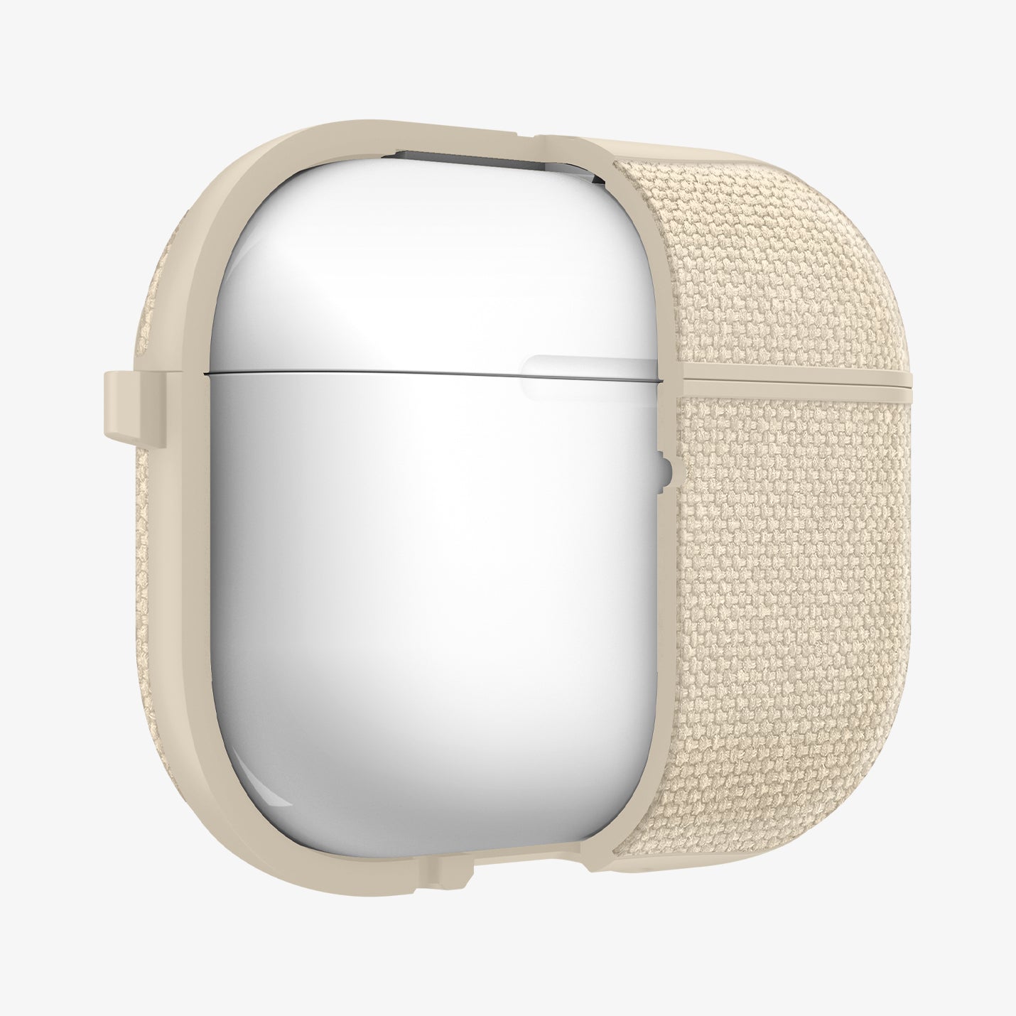 ACS10020 - AirPods Pro 3 Series Urban Fit in Dune Beige showing the front with case half cut open