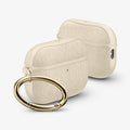 ACS10020 - AirPods Pro 3 Series Urban Fit in Dune Beige showing the front and side with carabiner and a second case
