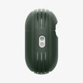 ACS09827 - AirPods Pro 3 Spigen Vault in Midnight Green showing the side