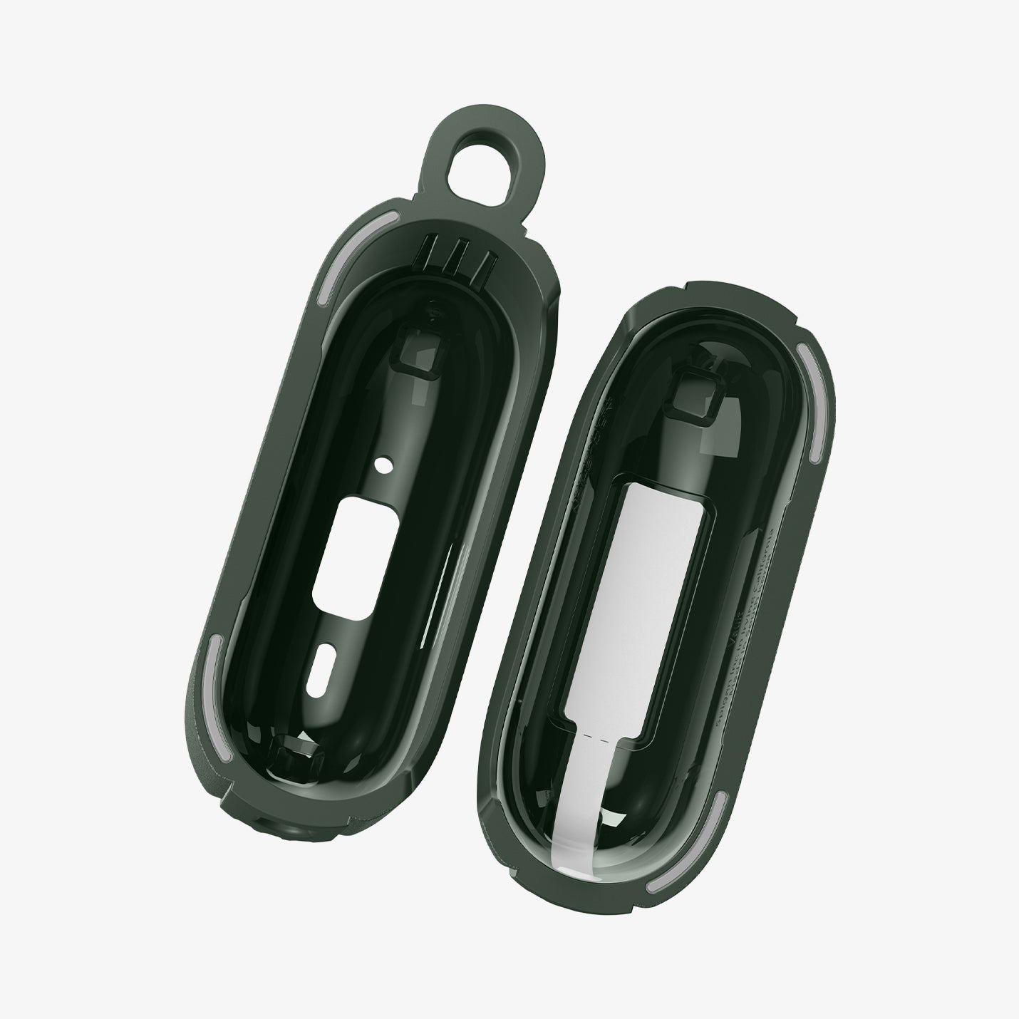 ACS09827 - AirPods Pro 3 Spigen Vault in Midnight Green showing the inside of case