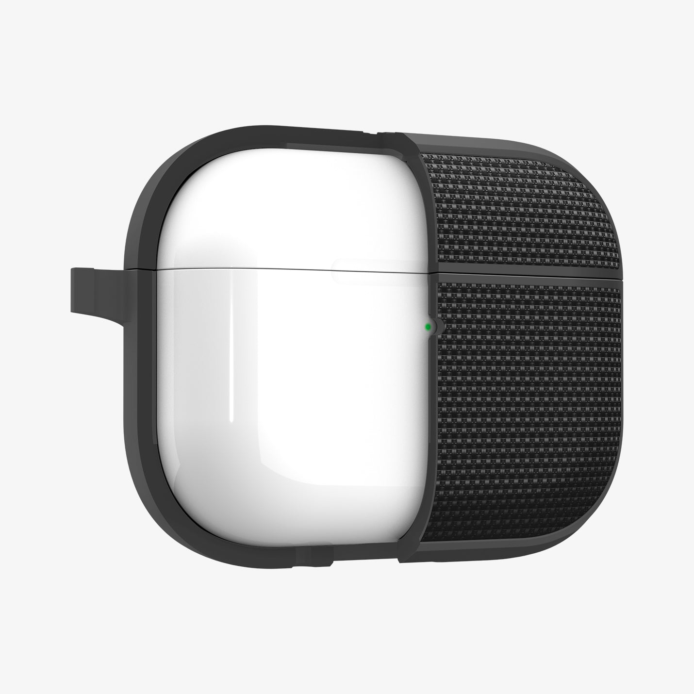 ACS10604 - AirPods Pro 3 Classic Fit in Black showing the front with case half cut open