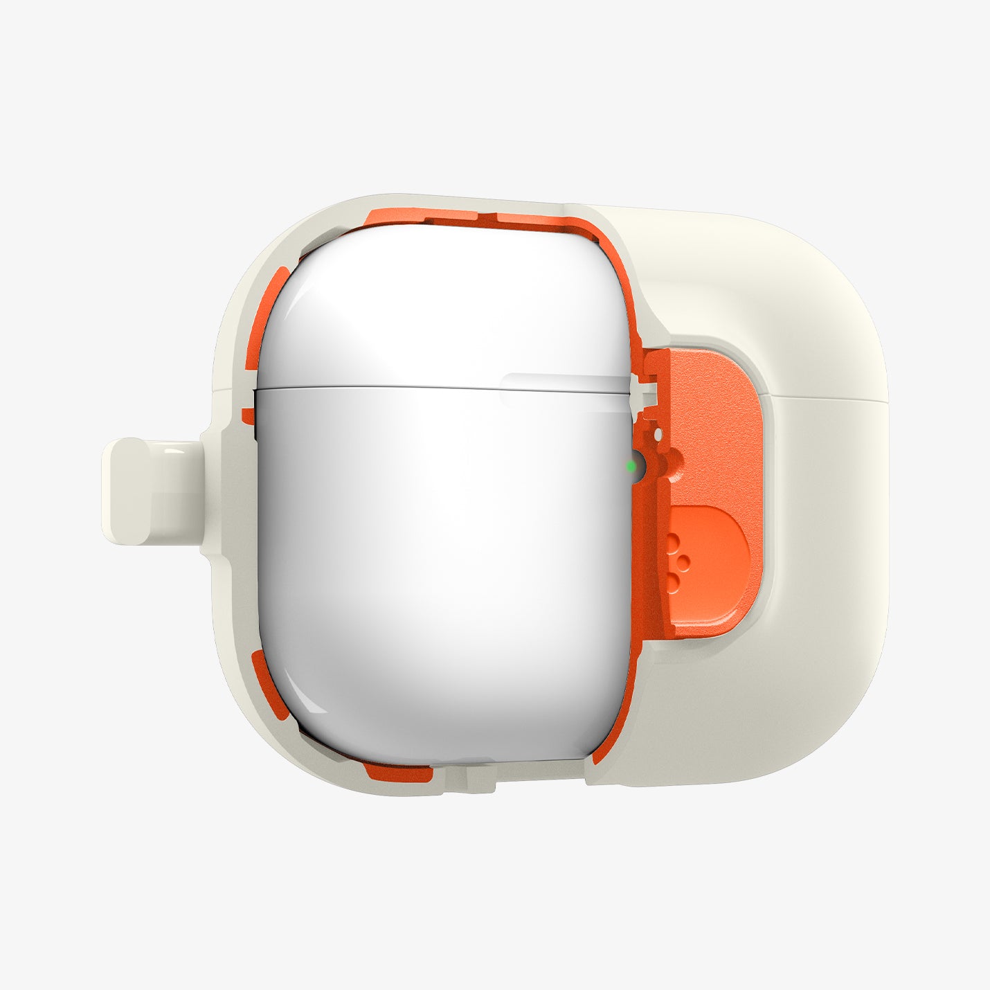 ACS10134 - AirPods Pro 3 Nano Pop in Orange Beige showing the front with case half cut open