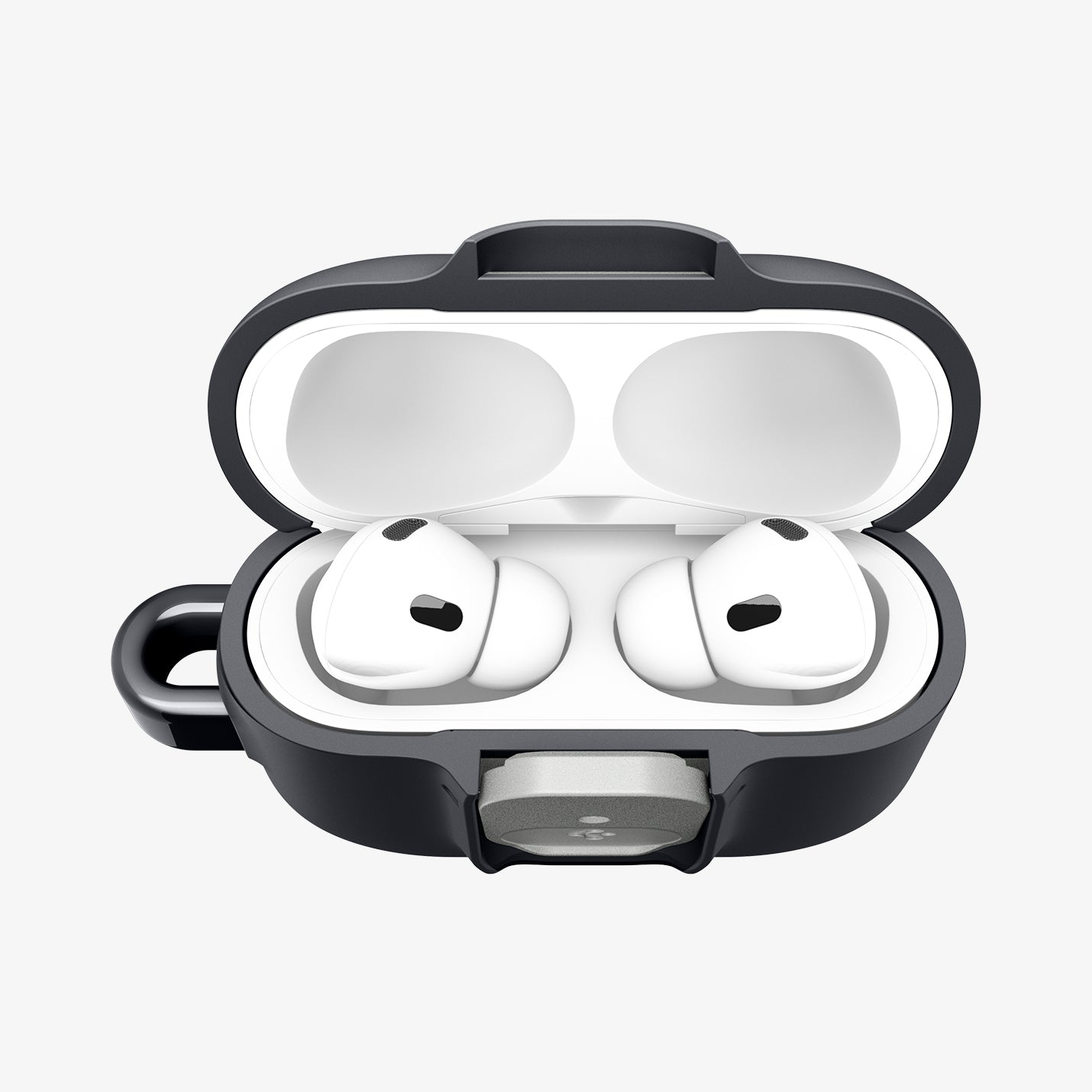 ACS10133 - AirPods Pro 3 Nano Pop in Black Sesame showing the front with top open and AirPods inside