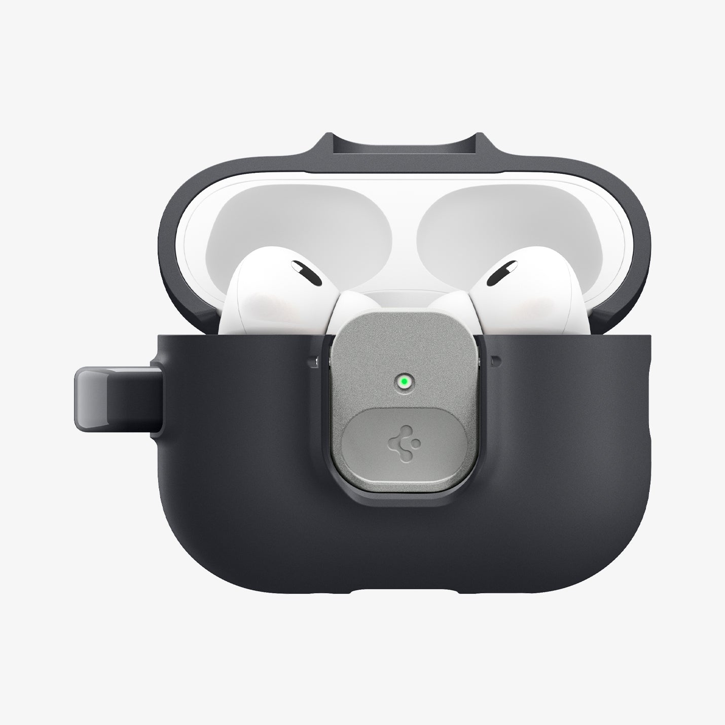 ACS10133 - AirPods Pro 3 Nano Pop in Black Sesame showing the front with top open and AirPods inside